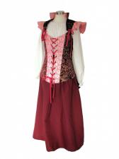 Ladies Medieval Wench Costume Victorian Nancy From Oliver Twist Costume Size 10 - 12